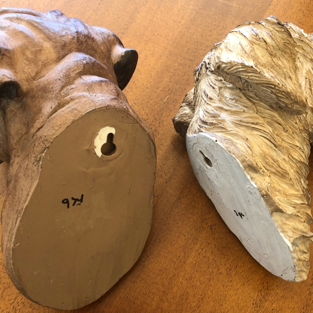 Adorable dog heads - set of 2 - Picture 8 of 8